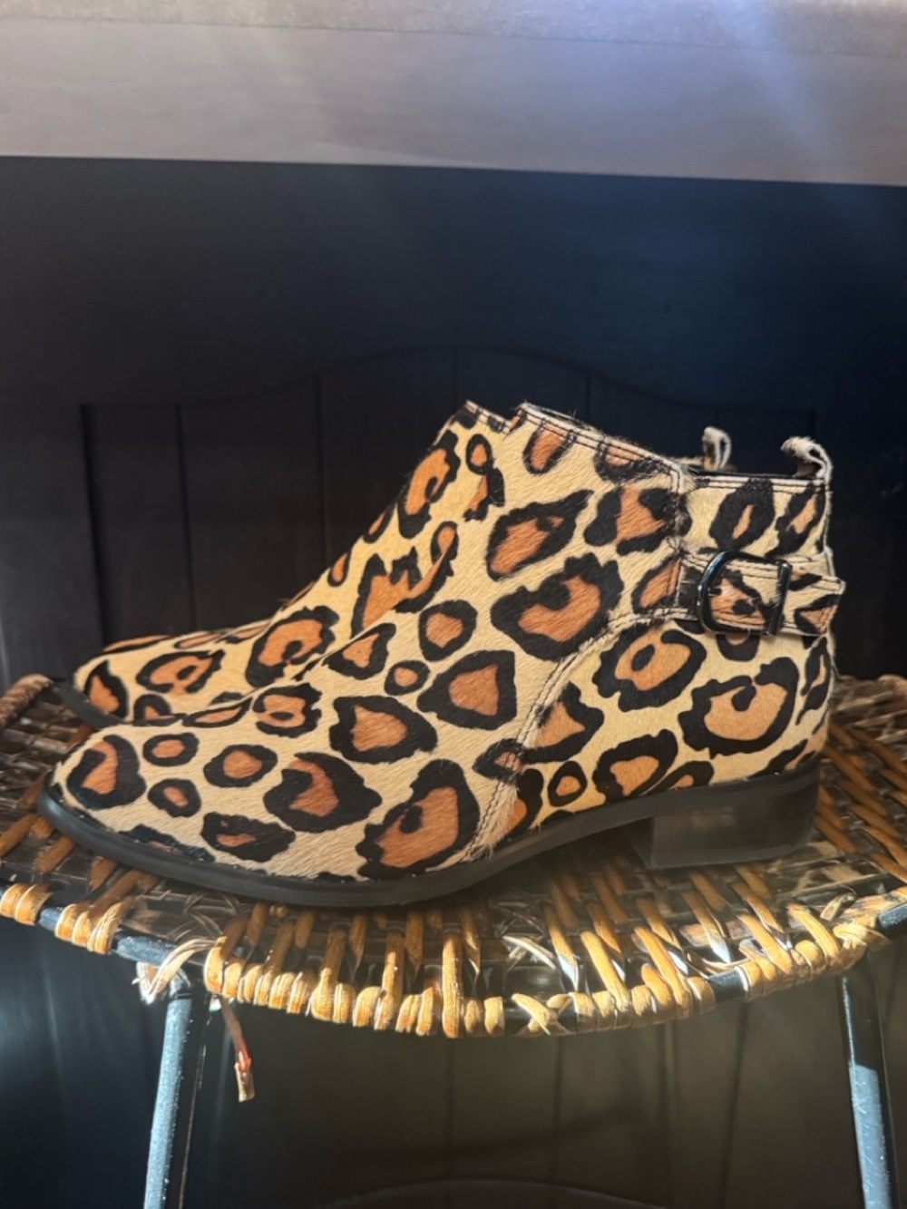 Blondo Bootie Waterproof Leopard Tan/Brown Sz 7.5 Women’s